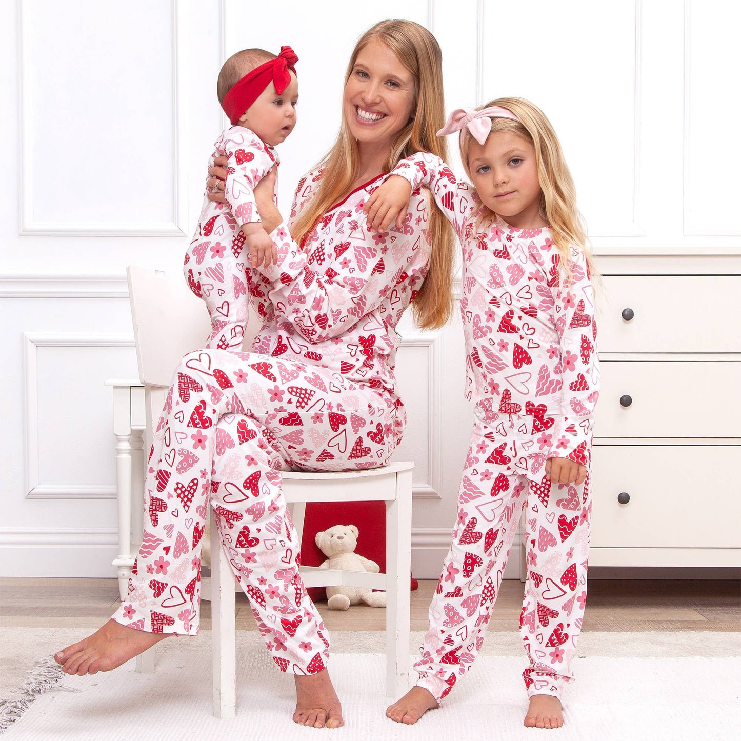 Tesa Babe - Baby Girl's Valentine Hearts Bamboo Romper
