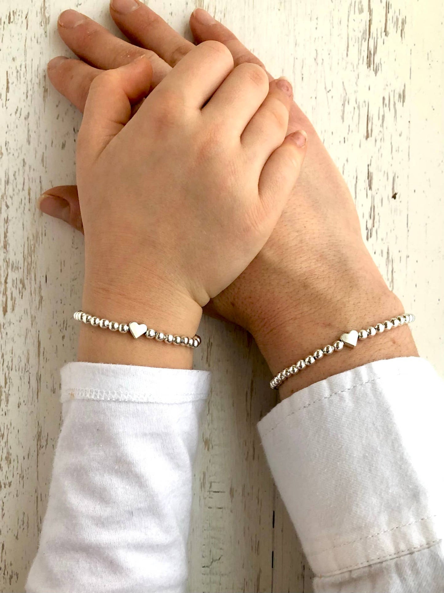 Simply Stated - Tiny Heart Mother Daughter Matching Bracelets