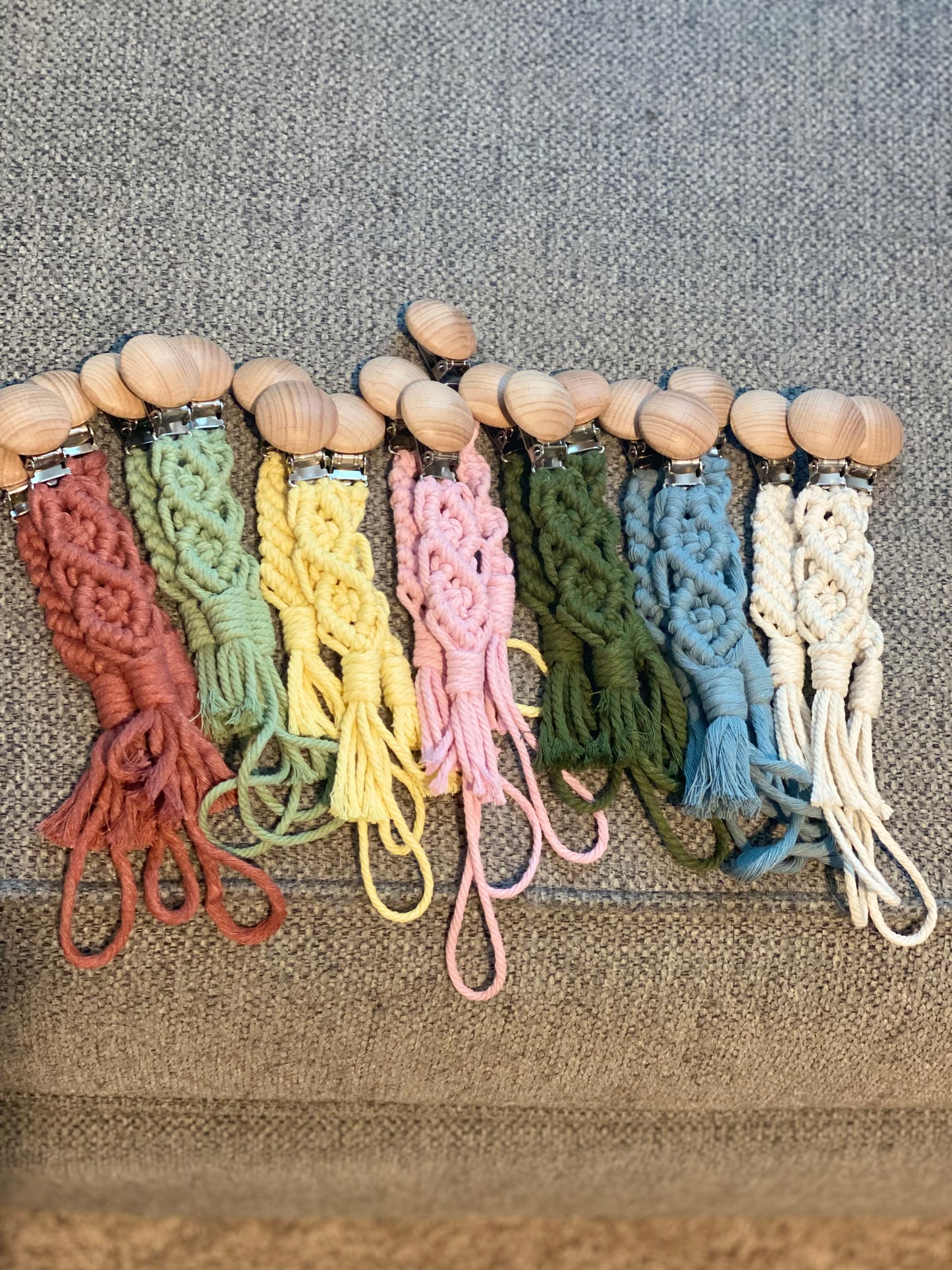 Macrame Pacifier Clips