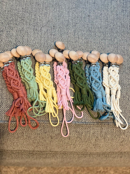 Macrame Pacifier Clips
