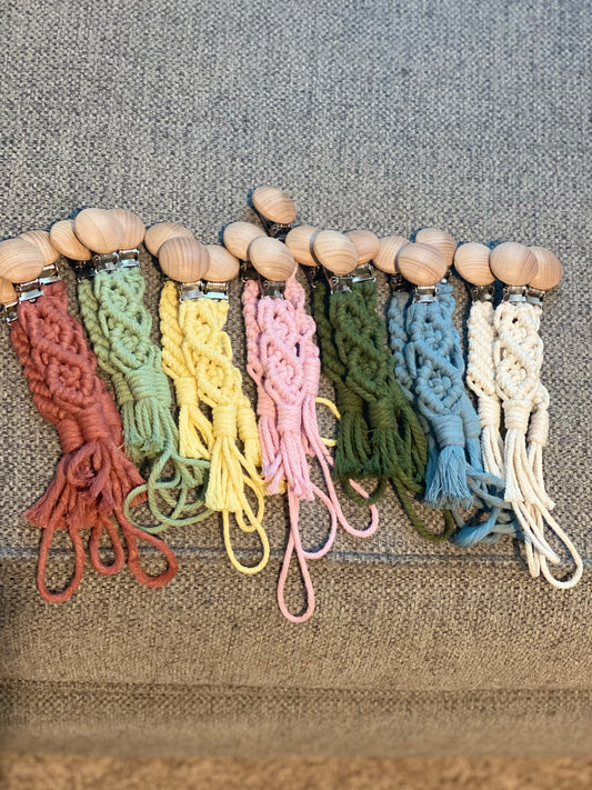 Macrame Pacifier Clips