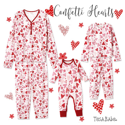Tesa Babe - Baby Girl's Valentine Hearts Bamboo Romper