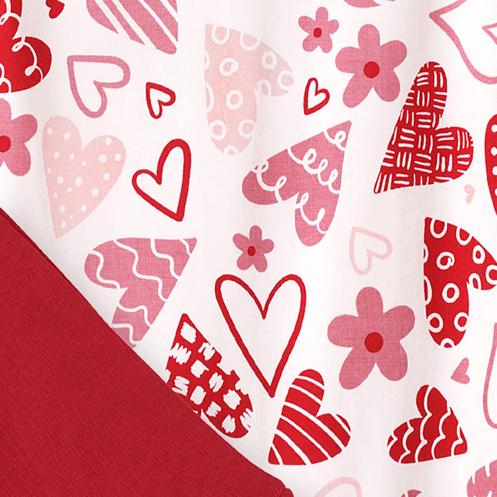Tesa Babe - Baby Girl's Valentine Hearts Bamboo Romper