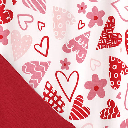 Tesa Babe - Baby Girl's Valentine Hearts Bamboo Romper