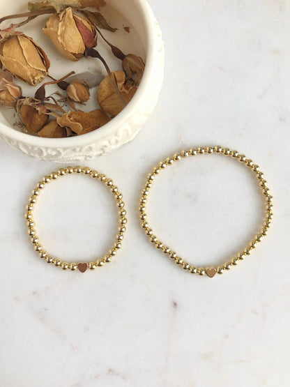 Simply Stated - Tiny Heart Mother Daughter Matching Bracelets