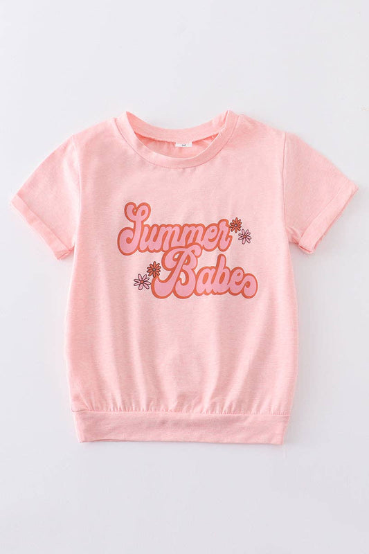 Pink summer babe short sleeve top