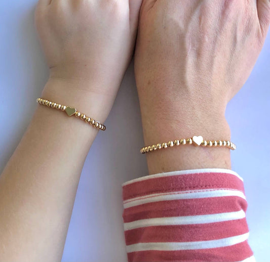 Simply Stated - Tiny Heart Mother Daughter Matching Bracelets